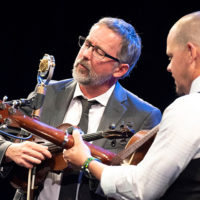 Buddy Melton and Caleb Smith at the 2021 IBMA Bluegrass Music Awards - photo by Bill Reaves