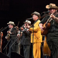 The Po' Ramblin' Boys during the grand finale at the 2021 IBMA Bluegrass Music Awards - photo by Bill Reaves