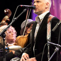 Andy Hall during the grand finale at the 2021 IBMA Bluegrass Music Awards - photo by Bill Reaves
