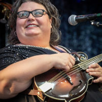Tina Adair with Sister Sadie at the 2021 IBMA Bluegrass Live! - photo © Bill Reaves