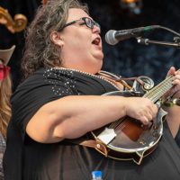 Tina Adair with Sister Sadie at the 2021 IBMA Bluegrass Live! - photo © Bill Reaves