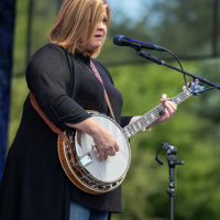 Gena Britt with Sister Sadie at the 2021 IBMA Bluegrass Live! - photo © Bill Reaves