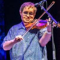 Michael Cleveland with Béla Fleck at the 2021 IBMA Bluegrass Live! - photo © Bill Reaves