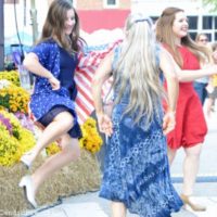 Williamson girls dancing at the 2021 Lester Flatt Celebration - photo © Bill Warren