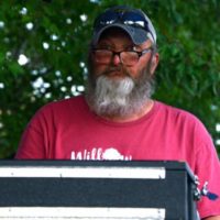 Donnie Carver running sound at the 2021 Lester Flatt Celebration - photo © Bill Warren
