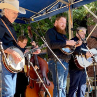 Terry Baucom's Dukes of Drive at the IBMA Bluegrass Live! Streetfest (10/2/21) - photo by Cindy Baucom