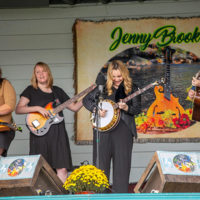 Michelle Canning Band at the 2021 Jenny Brook Bluegrass Mini-Fest: Sarah Kate Morgan, Elizabeth (Liz) Bowman, Michelle Canning, Troy Boone - photo by String River Studios