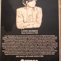 Lynn Morris induction plaque at the 2021 IBMA Bluegrass Music Awards - photo © Tara Linhardt