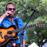 Sam Wharton at the 2021 IBMA Bluegrass Live! Streetfest - photo © Tara Linhardt