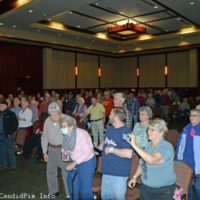 Audience on their feet for Williamson Branch at the 2021 Bluegrass Christmas in the Smokies - photo © Bill Warren