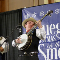 Seth Mulder and Colton Powers with Midnight Run at the 2021 Bluegrass Christmas in the Smokies - photo by Gary Hatley
