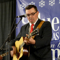 Corey Zink at the 2021 Bluegrass Christmas in the Smokies - photo by Gary Hatley