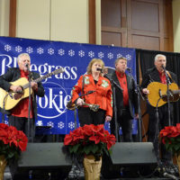 Lorraine Jordan & Carolina Road at the 2021 Bluegrass Christmas in the Smokies - photo by Gary Hatley