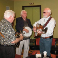 Paul Williams, J.D. Crowe, and Doyle Lawson rehearsing for a show at World of Bluegrass in Nashville - photo by Katy Daley