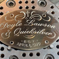 Engraved plate for Doyle Lawson's case by Ron Landis