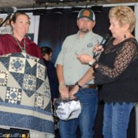 Rita Parker donated this beautiful quilt at the Spring 2022 Palatka Bluegrass Festival - photo © Bill Warren