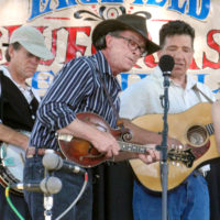 Pete Hicks with Bean Creek at Parkfield Bluegrass Festival