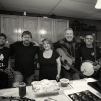 Left to Right;  Jonathan Dillon (mandolin); Ron Stewart (producer),Starlett Boswell (vocals, bass), John Talley (vocals, guitar), David Carroll (banjo) - photo by Jeromie Stephens