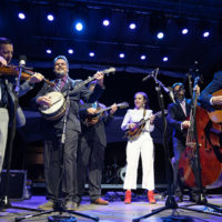 Sierra Hull sitting in with the Del McCoury Band at the 2022 Old Settlers Music Festival - photo by Amy Price