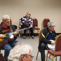 Jamming at the 2022 Naperville Bluegrass Festival