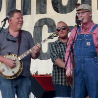 Darrell Webb sits in with Sideline at the 2022 Big Lick Bluegrass Festival - photo by Gary Hatley