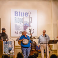 Blake Hylton accepts his father, Randall's, induction into the Blue Ridge Music Hall of Fame - photo Monty Combs