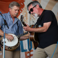 Larry Keel at the May 2022 Gettysburg Bluegrass Festival - photo by Frank Baker