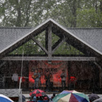 And the rains came at the May 2022 Gettysburg Bluegrass Festival - photo by Frank Baker