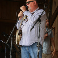 Steve Dilling with Sideline at the May 2022 Gettysburg Bluegrass Festival - photo by Frank Baker
