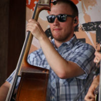 Kyle Windbeck with Sideline at the May 2022 Gettysburg Bluegrass Festival - photo by Frank Baker