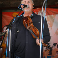 Glen Harrell Aaron Ramsey with Volume Five at the May 2022 Gettysburg Bluegrass Festival - photo by Frank Baker