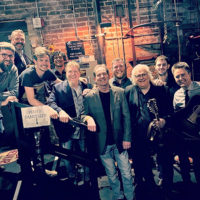 Ricky Skaggs & Kentucky Thunder with Paul Brewster backstage at The Bijou Theater in Knoxville (5/27/22) - photo by Dr. Teresa Ellis