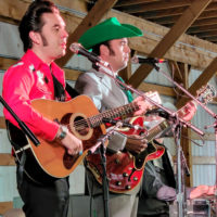 Christopher & Taylor Malpass of the Malpass Brothers at the 2022 Jenny Brook Bluegrass Festival - photo by Ted Lehmann