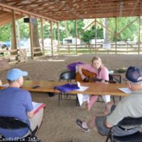 Songwriting workshop at the 50th annual Charlotte Bluegrass Festival - photo © Bill Warren