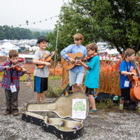 Buskers ply their trade at the 2019 Grey Fox Bluegrass Festival - photo © Frank Serio Photography