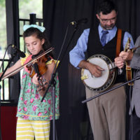 Whysper Stephenson with The Larry Stephenson Band at the 2022 Cherokee Bluegrass Festival - photo by Laura Tate Photography