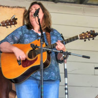 Kim Fox with the Dale Ann Bradley Band at the 2022 Jenny Brook Bluegrass Festival - photo by Ted Lehmann