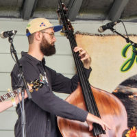 Nate Sabat with Mile Twelve at the 2022 Jenny Brook Bluegrass Festival - photo by Ted Lehmann