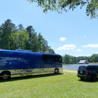 Lorraine Jordan's bus at the 2022 Willow Oak Bluegrass Festival - photo by Gary Hatley