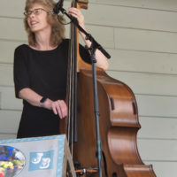 Promoter Candi Sawyer at the 2022 Jenny Brook Bluegrass Festival - photo by Ted Lehmann