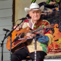 Smokey Greene - Still going at 92! at the 2022 Jenny Brook Bluegrass Festival - photo by Ted Lehmann