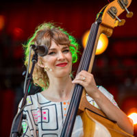 Shelby Means with Molly Tuttle at DelFest 2022 - photo by Marc Shapiro Media