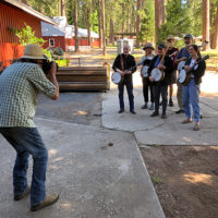 Greg Cahill banjo class shoot at the 2022 CBA Music Camp