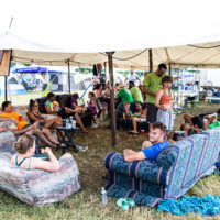 A Grey Fox campsite at leisure at the 2022 Grey Fox Bluegrass Festival - photo © Tara Linhardt