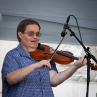 Michael Cleveland at the 2022 Bluegrass on the Grass Festival at Dickinson University - photo by Frank Baker