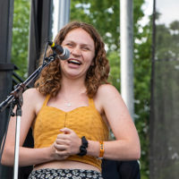 Grey Fox college scholarship recipient Shelby Martin at the 2022 Grey Fox Bluegrass Festival - photo © Tara Linhardt