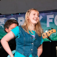 Hannah West of Alison Brown Quintet at the 2022 Grey Fox Bluegrass Festival - photo © Tara Linhardt