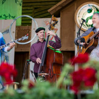 Béla Fleck, Mark Schatz, and Bryan Sutton at the 49th Telluride Bluegrass Festival (June 2022) - photo by Anthony Verkuilen