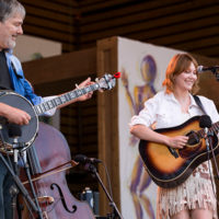 Béla Fleck and Molly Tuttle at the 49th Telluride Bluegrass Festival (June 2022) - photo by Anthony Verkuilen