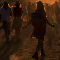 Twilight dance at the 49th Telluride Bluegrass Festival (June 2022) - photo by Anthony Verkuilen
